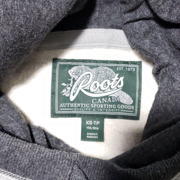 ❤ Roots Grey long hoodie women's XS - Picture 5 of 5